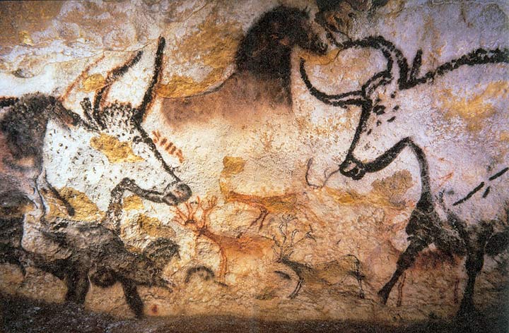 Malowidło z Lascaux przedstawiające tury. Prof. saxx/Wikimedia
